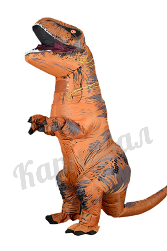 Динозавр Тиранозавр надувной коричневый