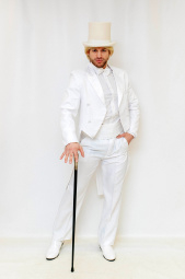Фрачный костюм мужской белый (фрак)