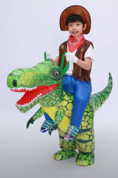 Надувной костюм Всадник на динозавре детский