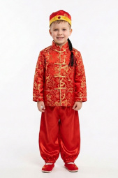 Китайский мальчик в красном 5-6 лет