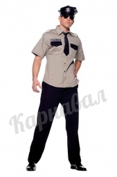 Полицейский в коричневой рубашке  