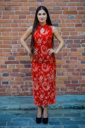 Китайский костюм женский (платье красное)