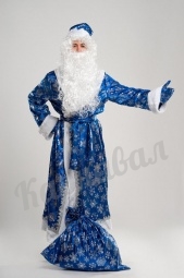 Дед Мороз синий со снежинками