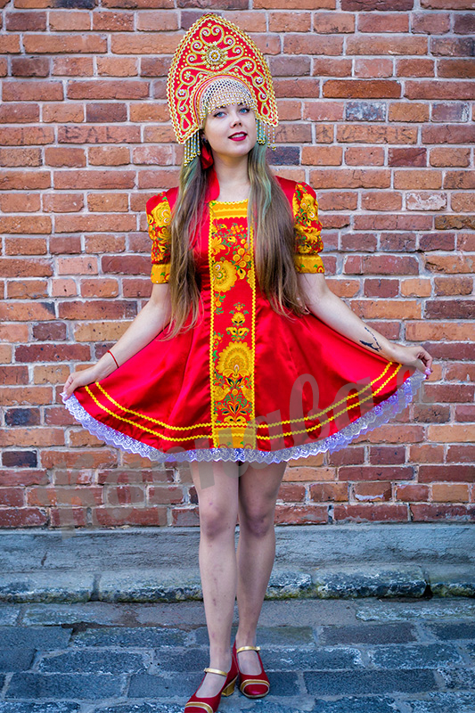 Русское народное кадрильное платье